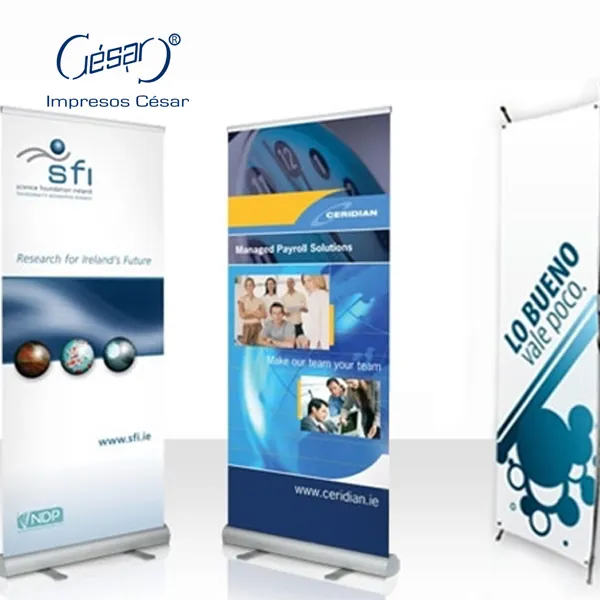 Banners personalizados con impresión digital de alta calidad para publicidad efectiva en Impresos César.