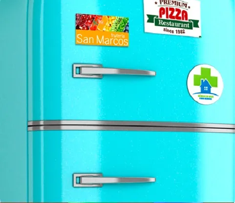 Imanes personalizados con impresión digital de alta calidad, ideales para promociones y regalos corporativos en Impresos César.