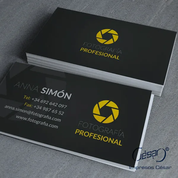 Tarjetas de presentación personalizadas con impresión digital de alta calidad en Impresos César.