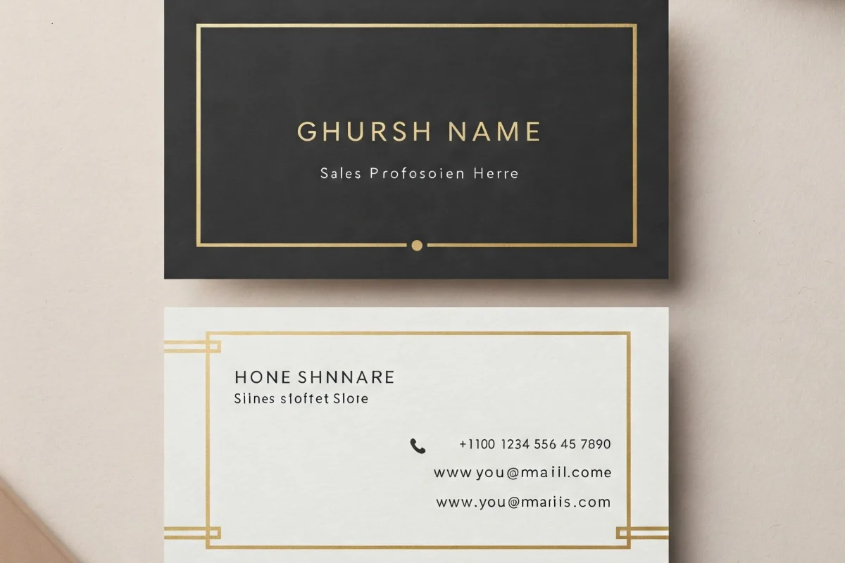 Impresión de tarjetas de presentación elegantes y minimalistas en color negro para un toque profesional y sofisticado.