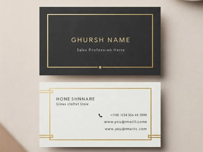 Impresión de tarjetas de presentación elegantes y minimalistas en color negro para un toque profesional y sofisticado.